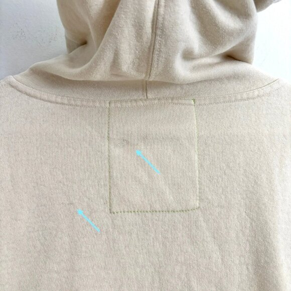 Aviator Nation Ninja Hoodie Pullover Jacket in Vintage White Sz Small Sweatshirt - Picture 9 of 11